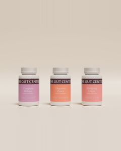 Renew Supplements: Complete Release, Digestive Power and Purifying Detox bottles side by side.