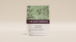 Grounding Herbal Tea pouch, front.