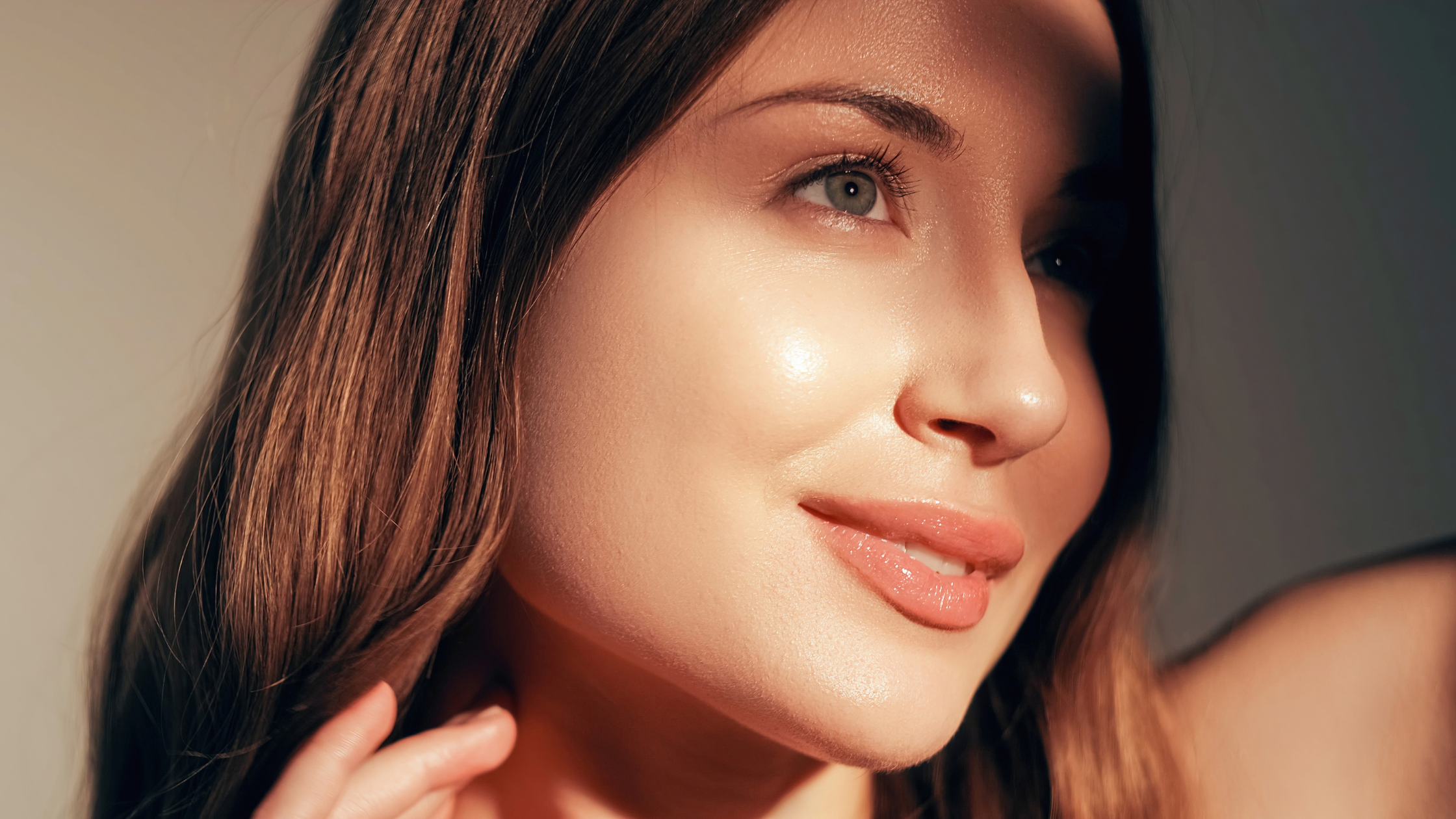 Woman with glowing skin
