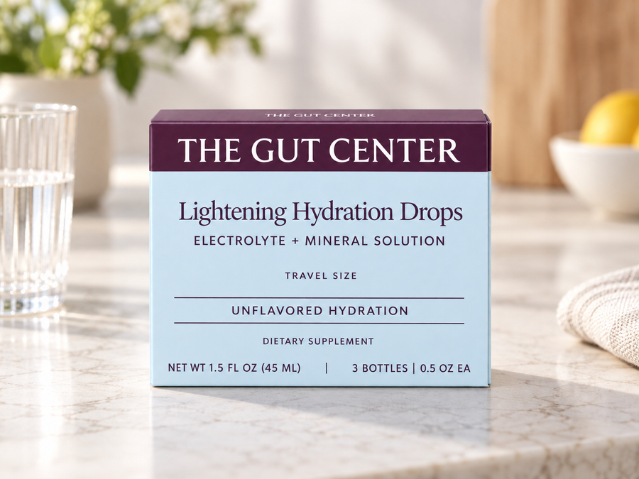 Lightening Hydration Drops three-pack retail box