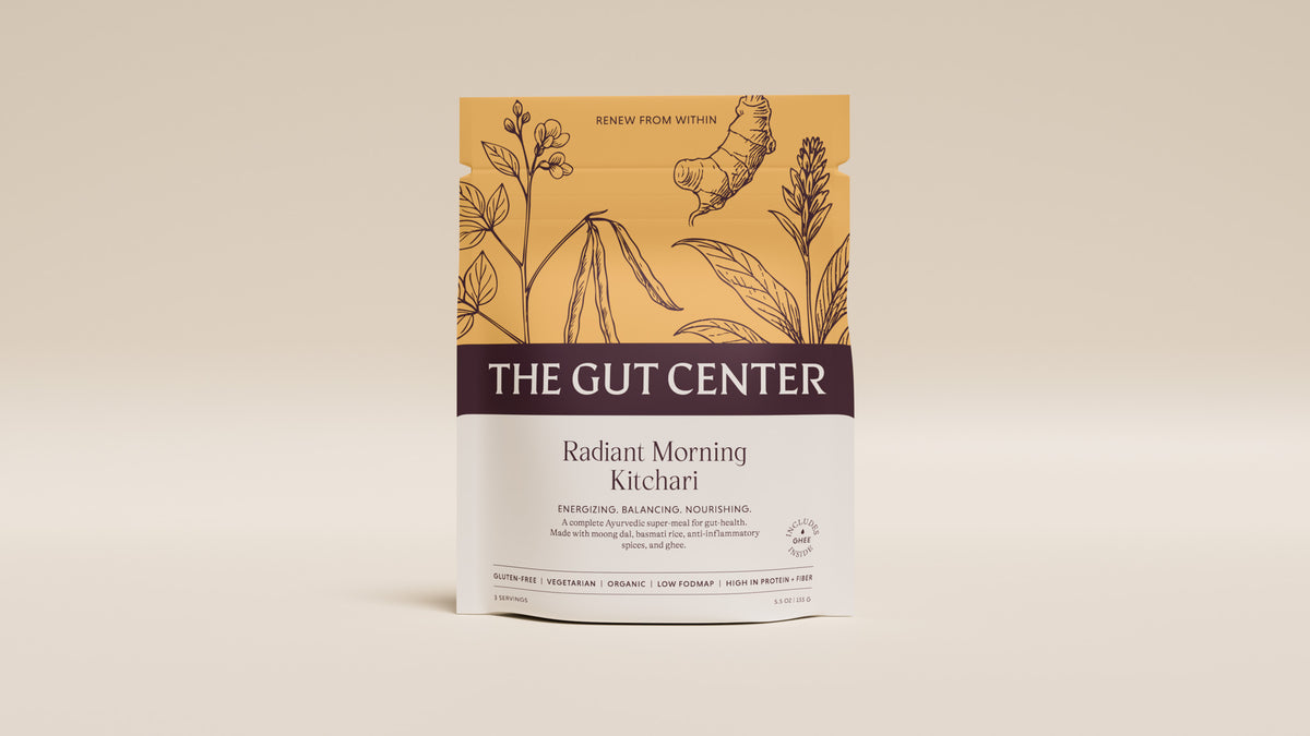 Radiant Morning Kitchari pouch, front.