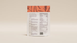 Back of the Reviving Daily Kitchari pouch with the cooking ritual and Nutrition Facts.