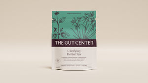 Clarifying Herbal Tea pouch, front.